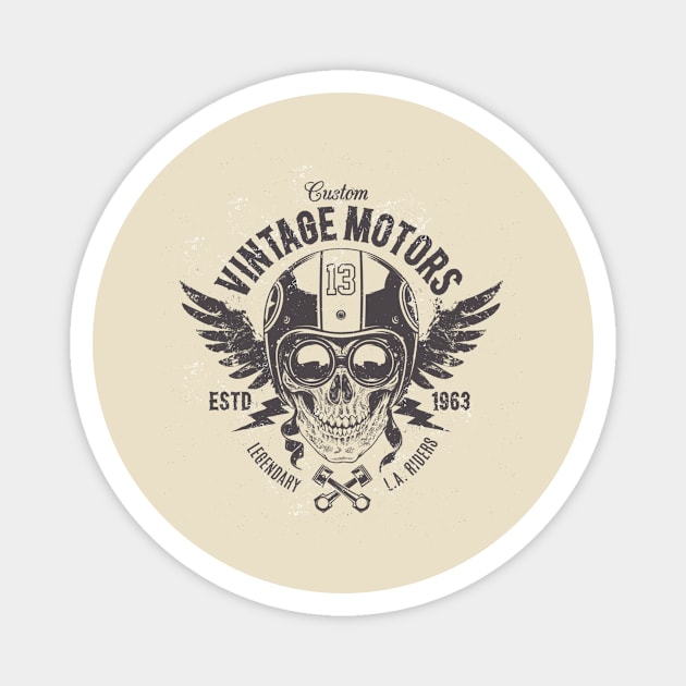 Custom vintage motors Magnet by Global Gear